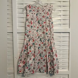 GAP Designed and Crafted Paisley Mini Dress - Red, Coral, and Green w/ pockets